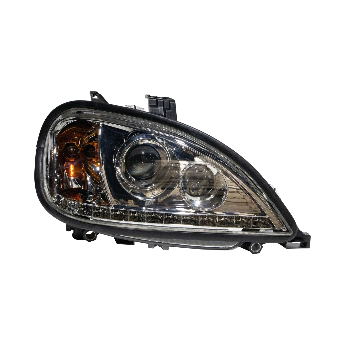Headlight Crystal Passenger Side with LED Stripe Replacement for Freightliner Columbia A06-75737-005-C-R
