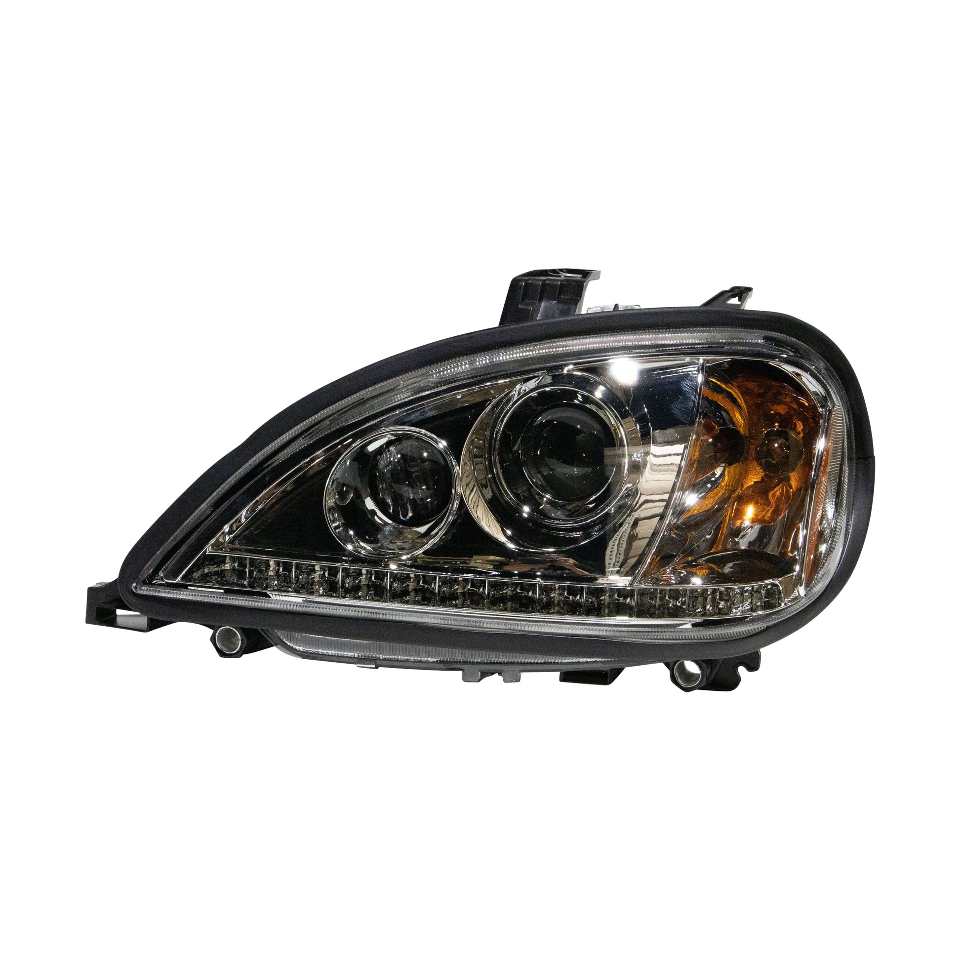 Headlight Crystal Drive Side with LED Stripe Replacement for Freightliner Columbia A06-75737-004-C-L